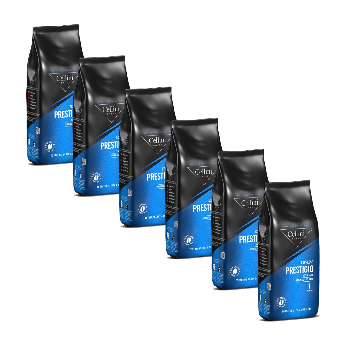 Cellini Espresso Prestigio papukahvi säästöpakkaus, 6 × 500 g