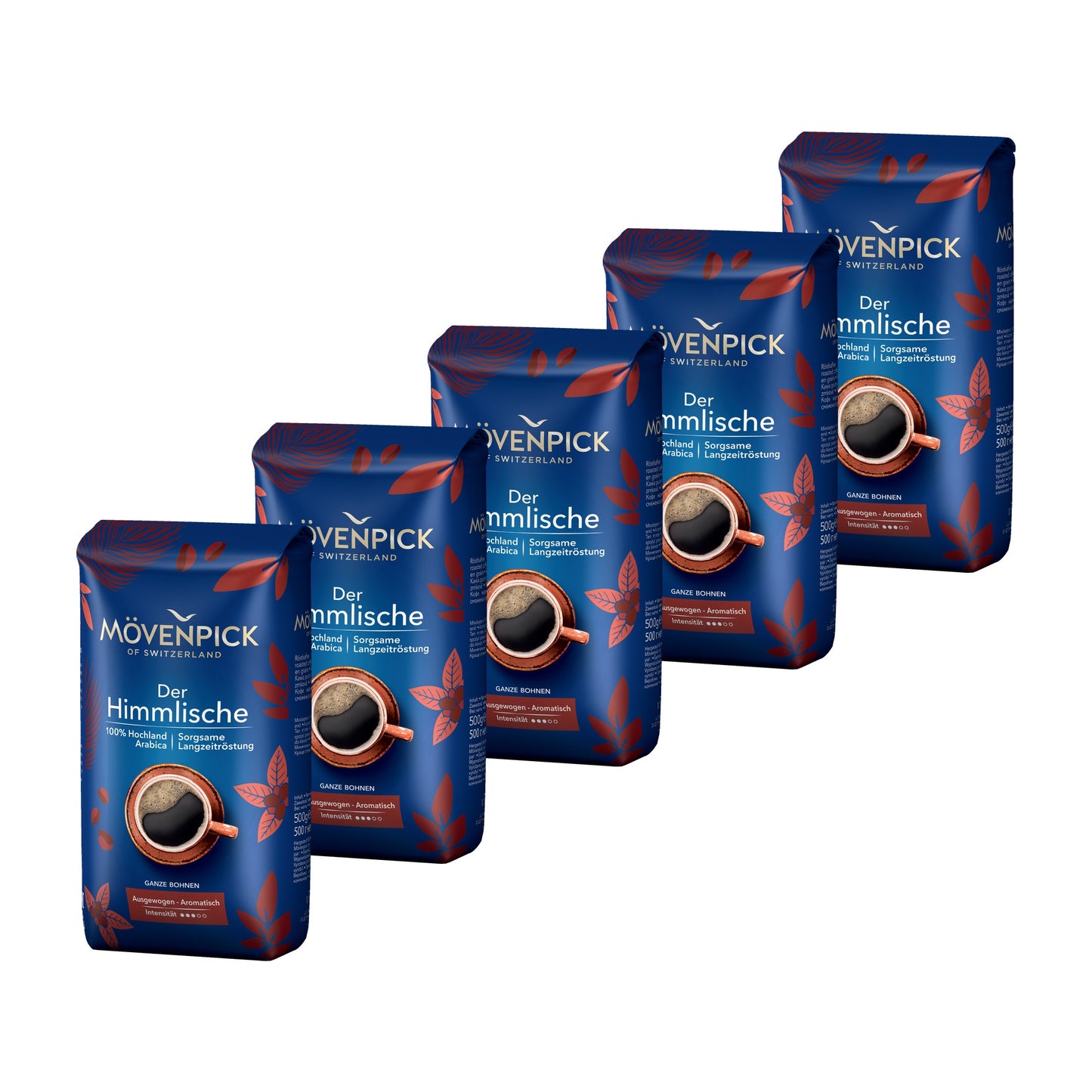 Mövenpick Der Himmlische papukahvi säästöpakkaus, 5 × 500 g