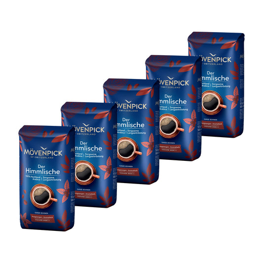 Mövenpick Der Himmlische papukahvi säästöpakkaus, 5 × 500 g